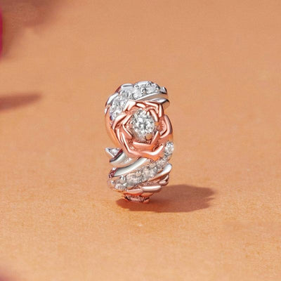 925 Sterling Silver Diy Beaded Rose Bracelet