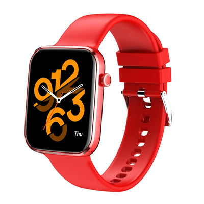 1.69 Inch Ip67 Waterproof Smart Watch With Touch Screen Health Monitoring - Red
