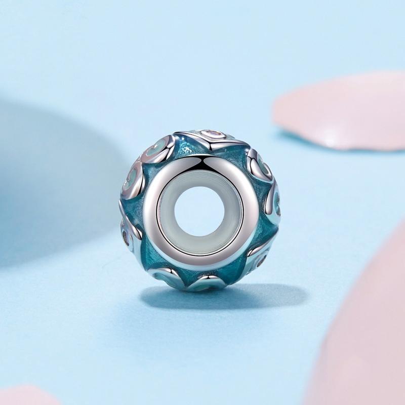 925 Sterling Silver Colorful Retro Silicone Diy Beads