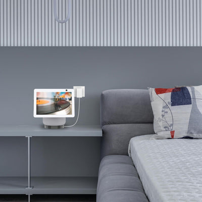 Desktop Bracket for Amazon Echo Show 10 - no Drilling Required - White