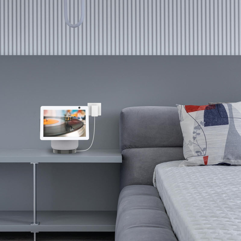 Desktop Bracket for Amazon Echo Show 10 - no Drilling Required - White