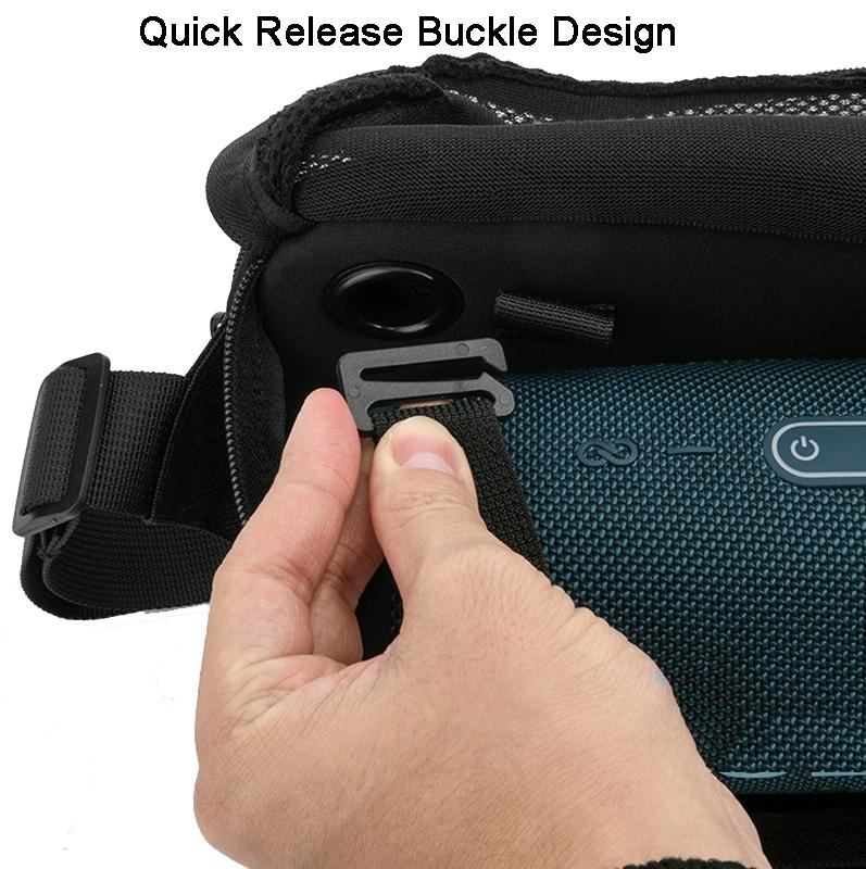 Bluetooth Speaker Messenger Bag For Jbl Flip / Ue Boom / Beats Pill - Black