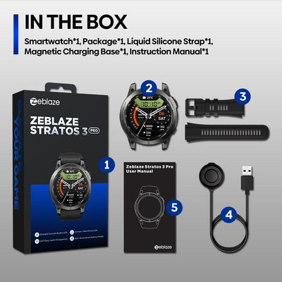 1.43 Inch Amoled Screen Sports Smart Watch Support Bluetooth Call - Black