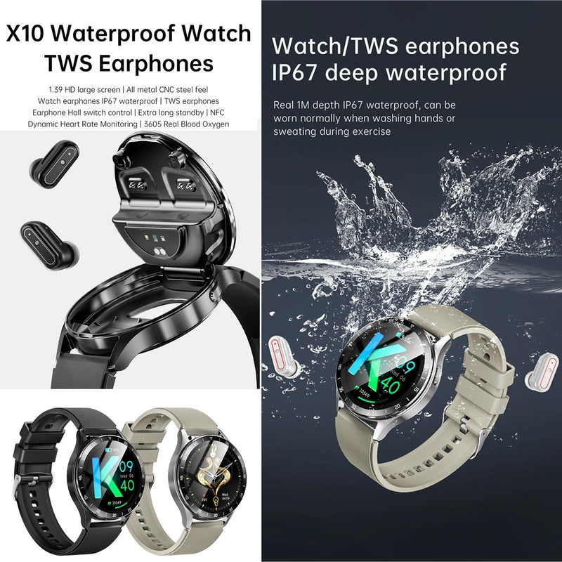 1.39 Inch Waterproof Bracelet Support Bluetooth Call / Nfc / Heart Rate - Black