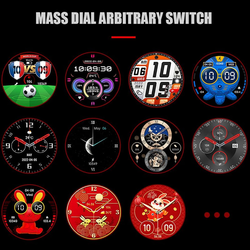 1.43 Inch Amoled Screen Smart Watch Supports Bluetooth Call / Blood Oxygen Detection - Red