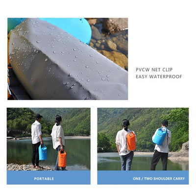 Waterproof Beach Bag For Outdoor Activities Pvc Mesh Cloth Storage Bucket For Swimming Rafting And Seaside Fun - Yellow