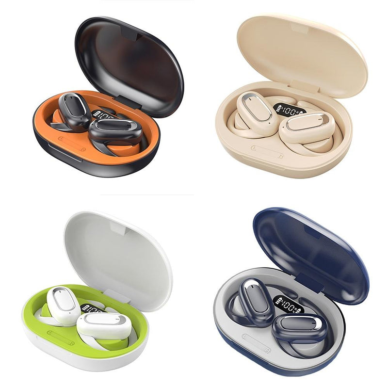 Adjustable Wireless Bluetooth Earphones with Noise Reduction - Skin-colour