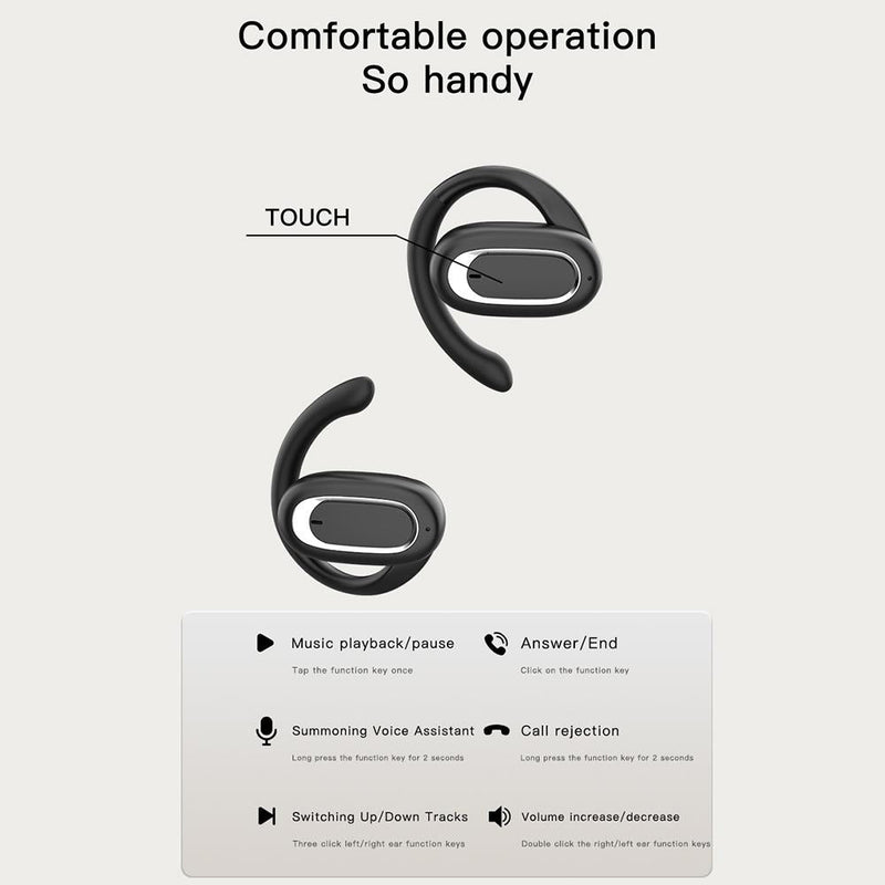 Adjustable Wireless Bluetooth Earphones with Noise Reduction - Skin-colour