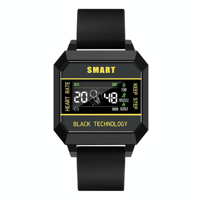 0.96 Inch Tft Screen Life Waterproof Smart Watch Support Sleep Monitoring / Heart Rate Monitoring / Blood Pressure Monitoring / Pulse Reminder - Black
