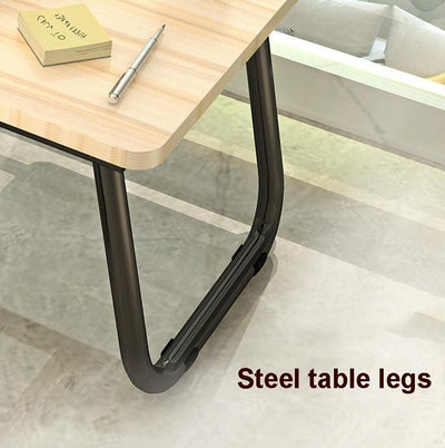 Adjustable Folding Laptop Desk With Cup Holder - Four-Speed Lifting Table For Dorms - Pink