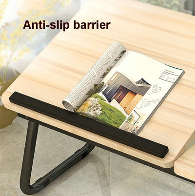 Adjustable Folding Laptop Desk With Cup Holder - Four-Speed Lifting Table For Dorms - Pink