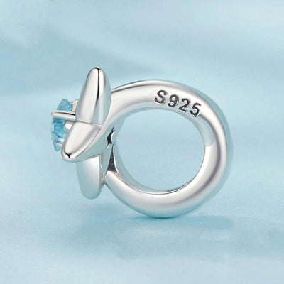 925 Sterling Silver Oxidized Airplane Starburst Beads