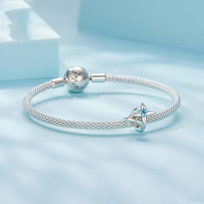 925 Sterling Silver Oxidized Airplane Starburst Beads