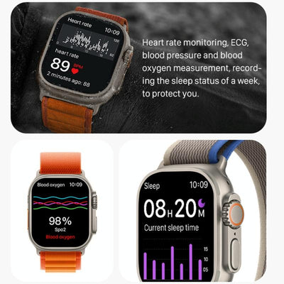 1.5 Inch Silicone Band Smart Watch Bluetooth Call / Heart Rate / Blood Pressure / Blood Oxygen - Black