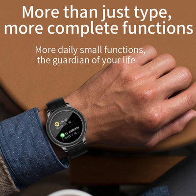 1.3 Inch Ips Colour Screen Ip67 Waterproof Smart Watch Support Sleep Monitor / Heart Rate Monitor / Blood Pressure Monitor - Black