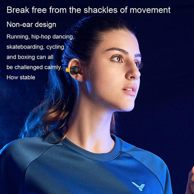 Wireless Ear Clip Bluetooth Headset with Led Display - Noise Reduction