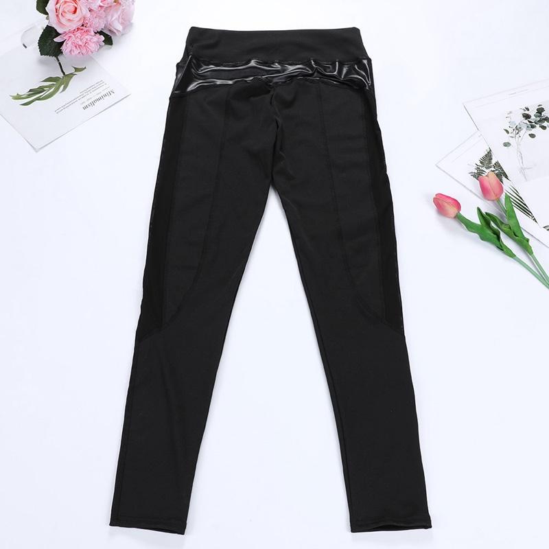 Seamless Mesh Leggings For Women - Push Up Fitness Pants For Gym And Running - Size L - Black