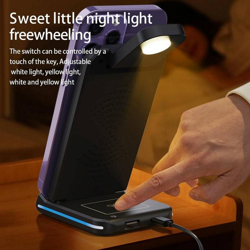 5 In 1 Foldable Wireless Charger 15W Black