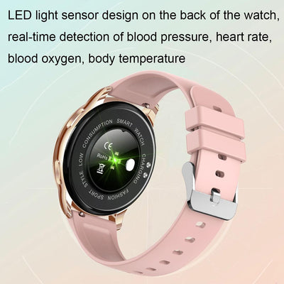 1.32 Inch Health Monitoring Smart Watch With Password Lock - Pink