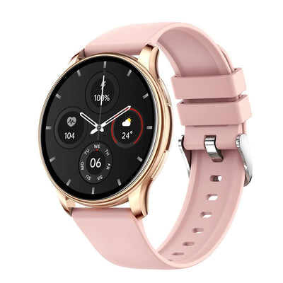 1.32 Inch Health Monitoring Smart Watch With Password Lock - Pink