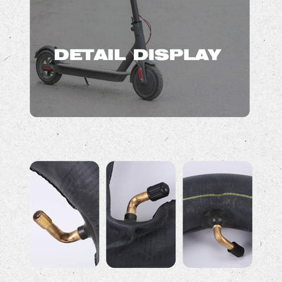Electric Scooter Inner Tube - 10x2.5 / 2.75 45 Degree Valve Thickened Yellow Stripes