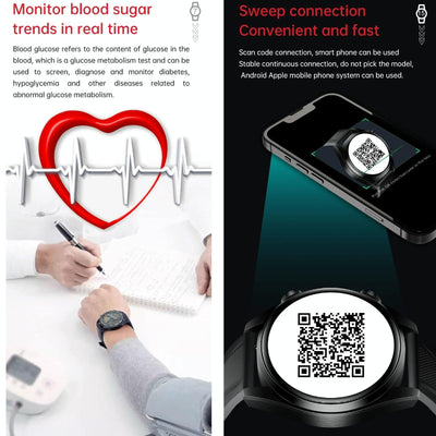 1.43 Inch Ip67 Sport Smart Watch Support Bluetooth Call / Sleep / Blood Oxygen / Heart Rate / Blood Pressure Health Monitor - Black