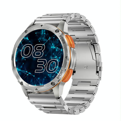 1.43 Inch Amoled Round Screen Steel Strap Smart Watch - Silver