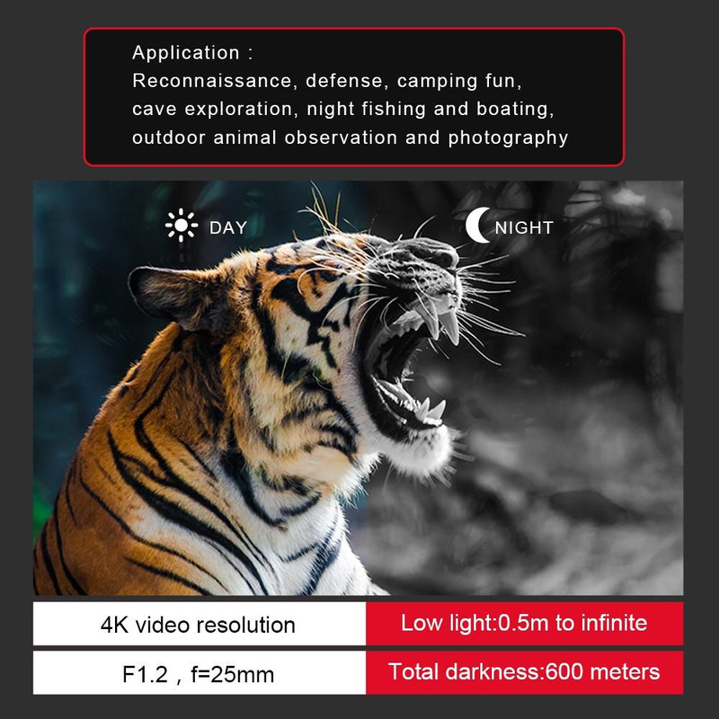 3 Tft Screen Binoculars with 4k Infrared Night Vision - Gd903 - Black