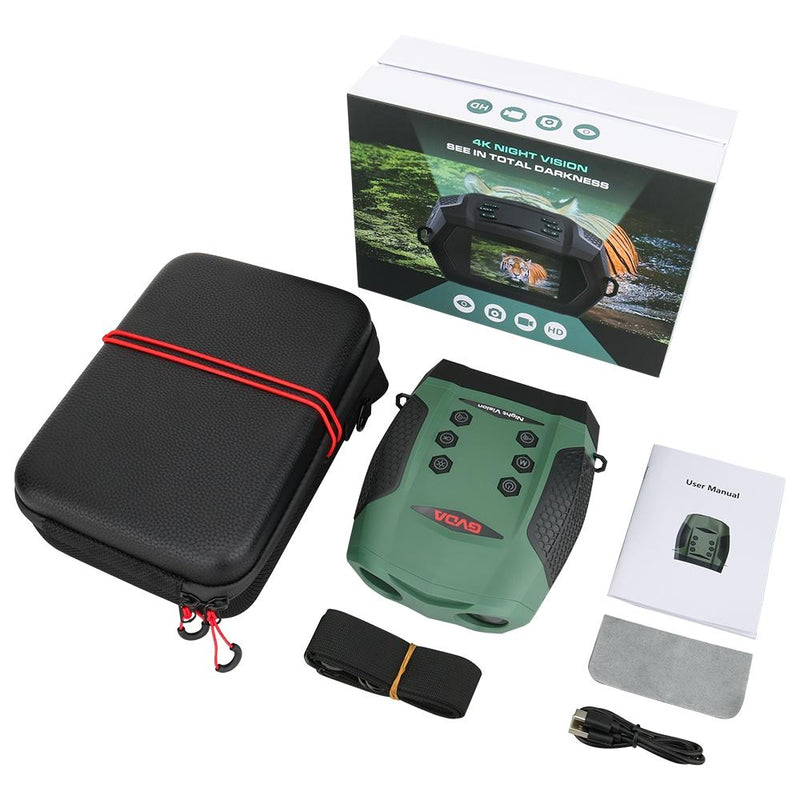 3 Tft Screen Binoculars with 4k Infrared Night Vision - Gd903 - Black