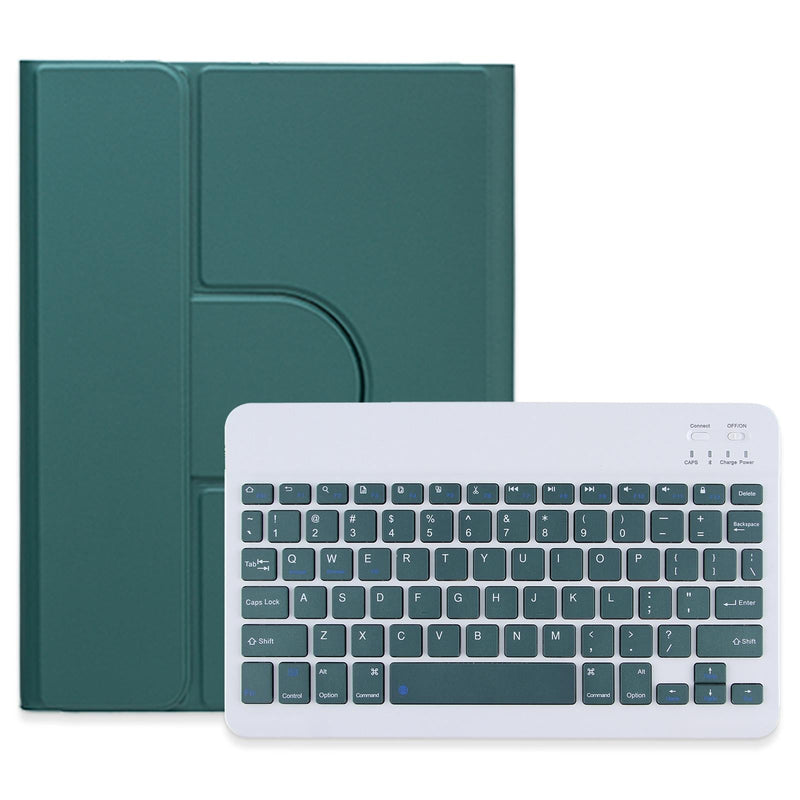360 Degree Rotatable Bluetooth Keyboard Leather Case - Square Button - Mint Green - For Ipad 10Th Gen 10.9 2022
