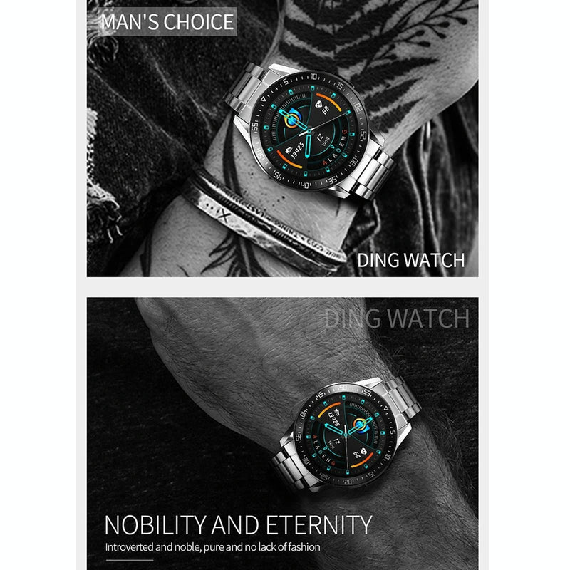 1.3 Inch Full-Fit Round Screen Smart Watch Support Sleep Monitor / Heart Rate Monitor / Temperature Monitoring Black