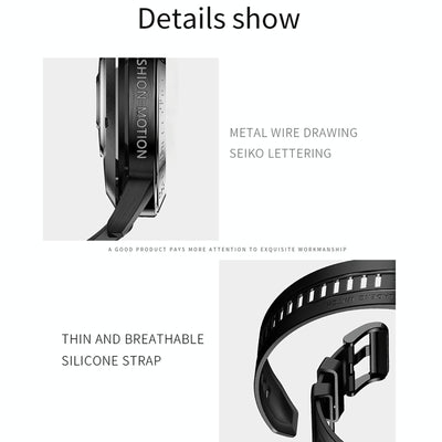 1.3 Inch Full-Fit Round Screen Smart Watch Support Sleep Monitor / Heart Rate Monitor / Temperature Monitoring Black