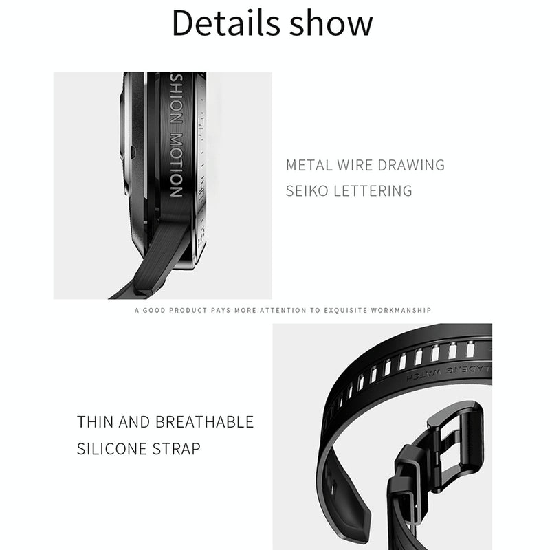 1.3 Inch Full-Fit Round Screen Smart Watch Support Sleep Monitor / Heart Rate Monitor / Temperature Monitoring Black