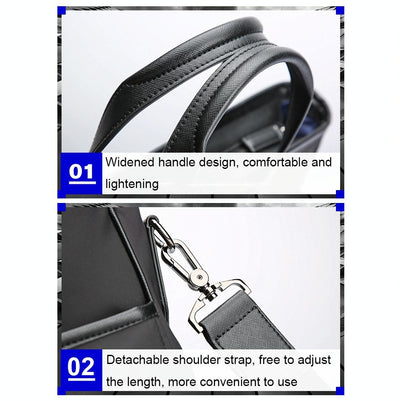 Waterproof Laptop Business Handbag - Large Capacity Black