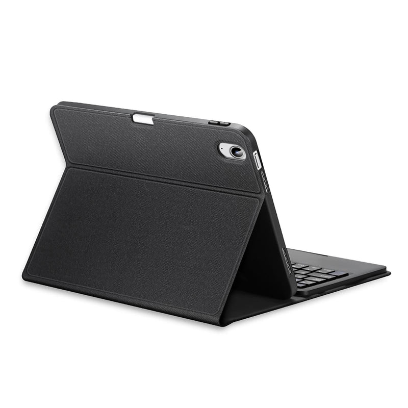 2022 Bluetooth Keyboard Leather Case For Ipad 10.9 With Touchpad & Smart Sleep - Black