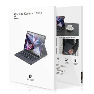 2022 Bluetooth Keyboard Leather Case For Ipad 10.9 With Touchpad & Smart Sleep - Black