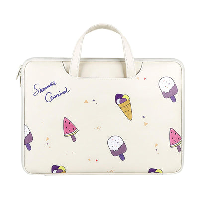 13.3 Inch Lightweight Printed Laptop Bag in Pu Material - Ice Cream