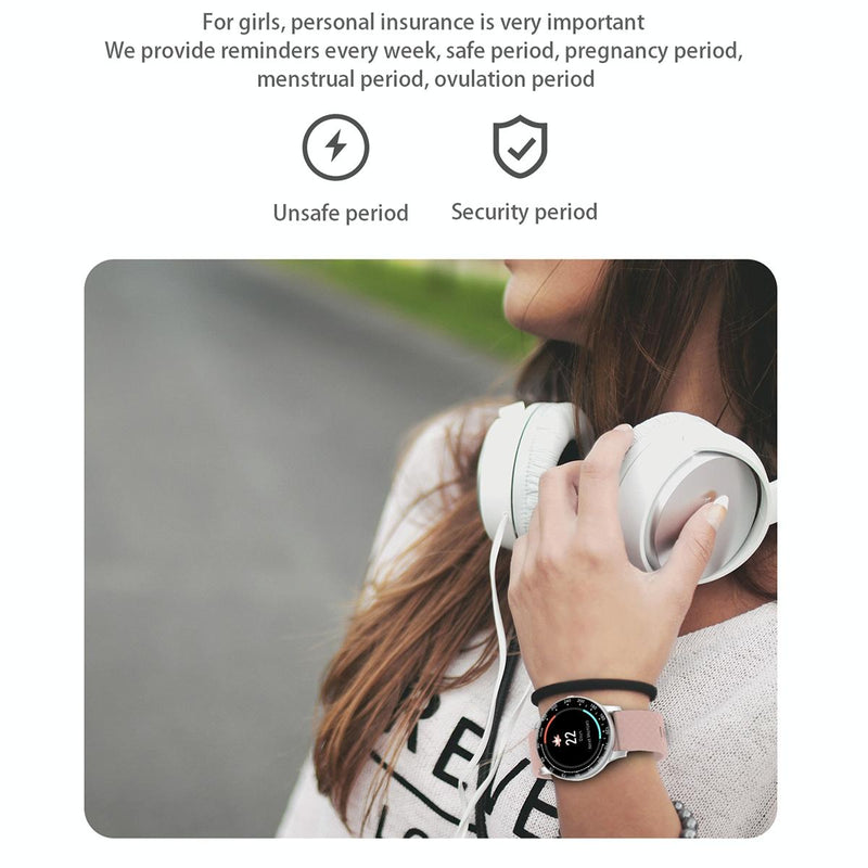 1.75 Inch Hd Round Screen Silicone Strap Smart Sports Watch - Black