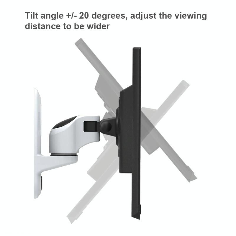 Universal Swivel Wall Mount for Computer Monitors - White