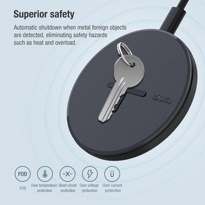 Fast Charging Wireless Charger Portable & Button Design