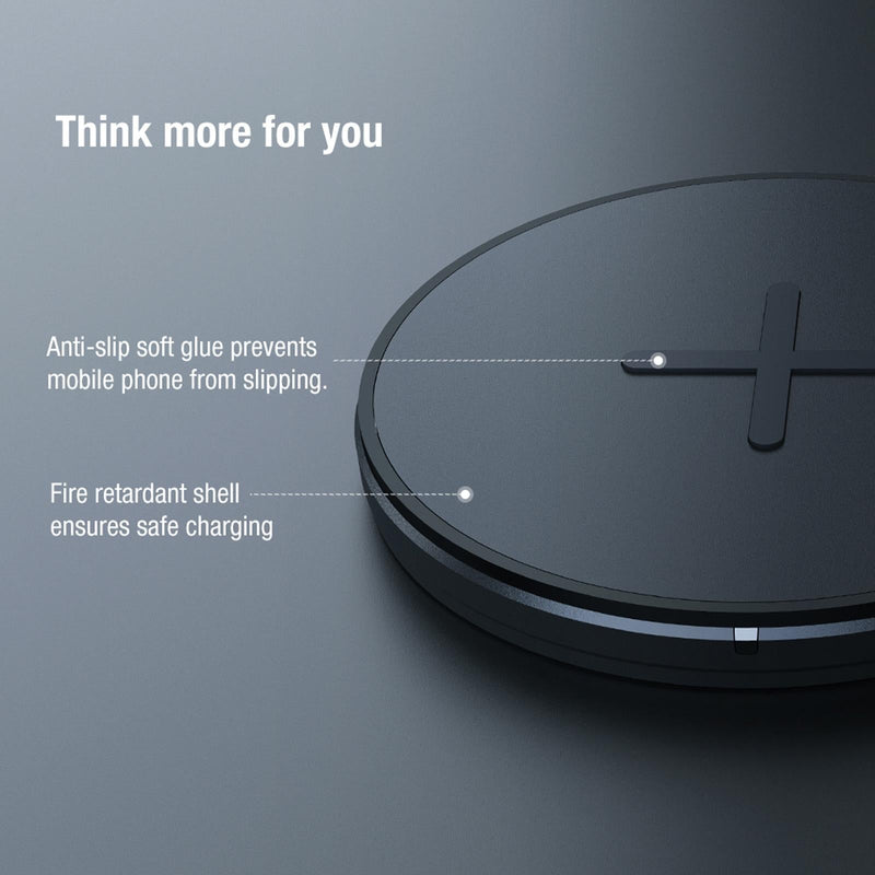 Fast Charging Wireless Charger Portable & Button Design