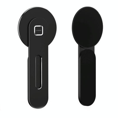 Aluminum Magnetic Phone Stand for Laptop Expansion - Black