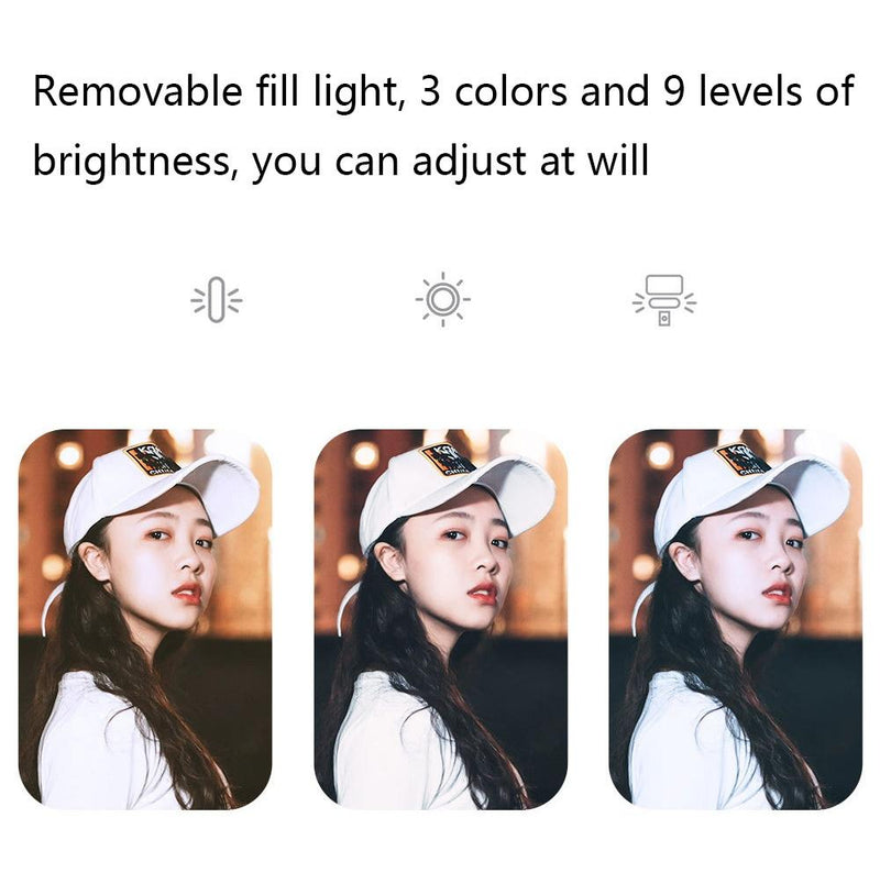 Handheld Stabilizer with Removable Fill Light and App - Black