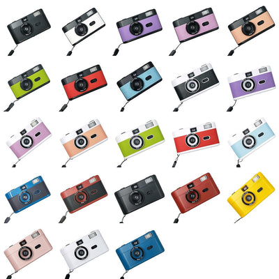 Retro Manual Reusable Film Camera for Kids - no Film - Black + Black