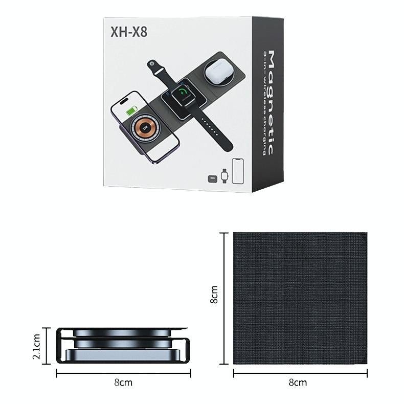 15W 3 In 1 Foldable Magnetic Wireless Charger