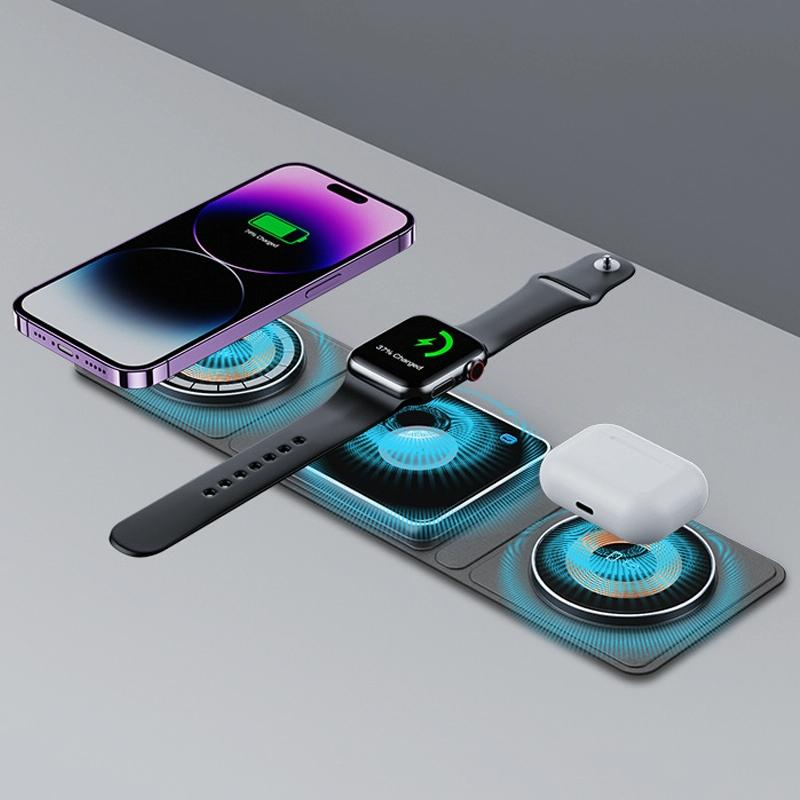 15W 3 In 1 Foldable Magnetic Wireless Charger