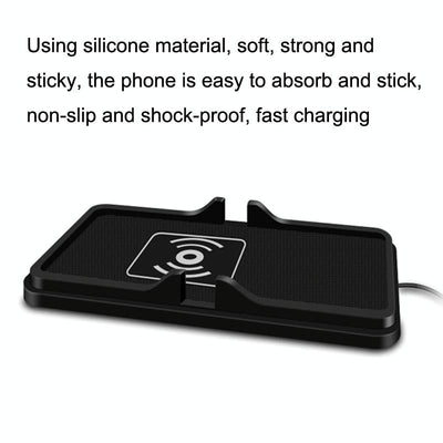 Wireless Car Charger with Anti-slip Pad - 2 in 1 - 15w - Black