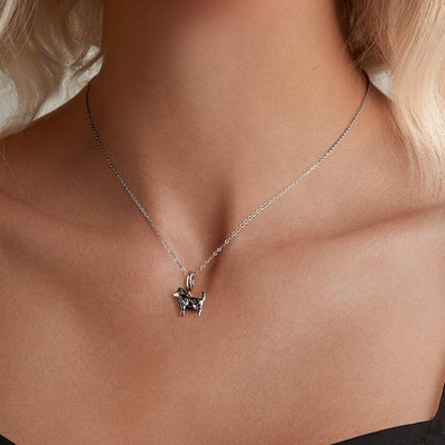 925 Sterling Silver Gold Plated Border Collie Bracelet