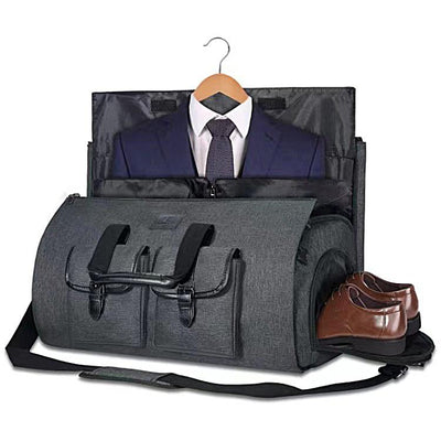 Compact Travel Suit Storage Bag - Foldable - Grey