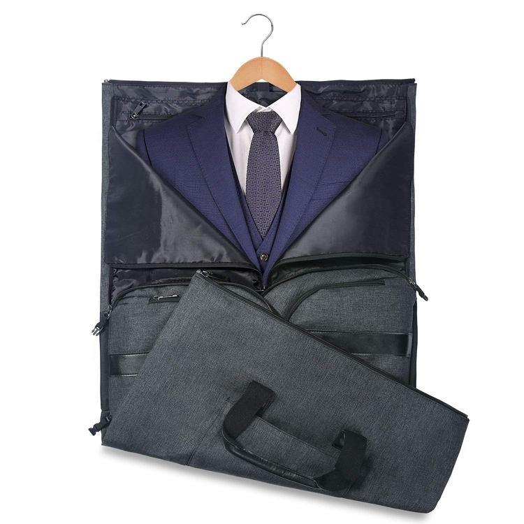 Compact Travel Suit Storage Bag - Foldable - Grey